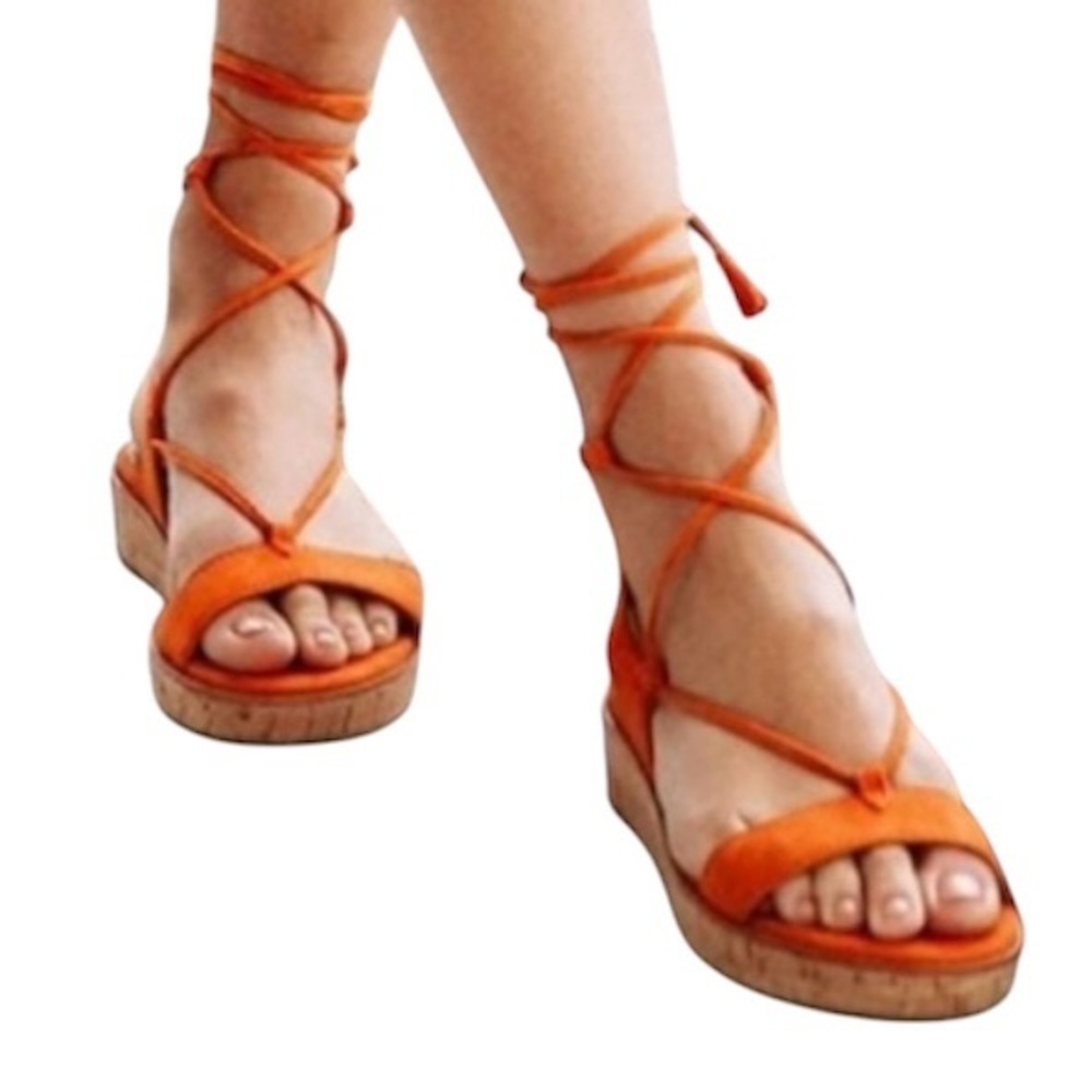 Frye Miranda Leather Suede Gladiator Sandals Size 4.5 girls shoes